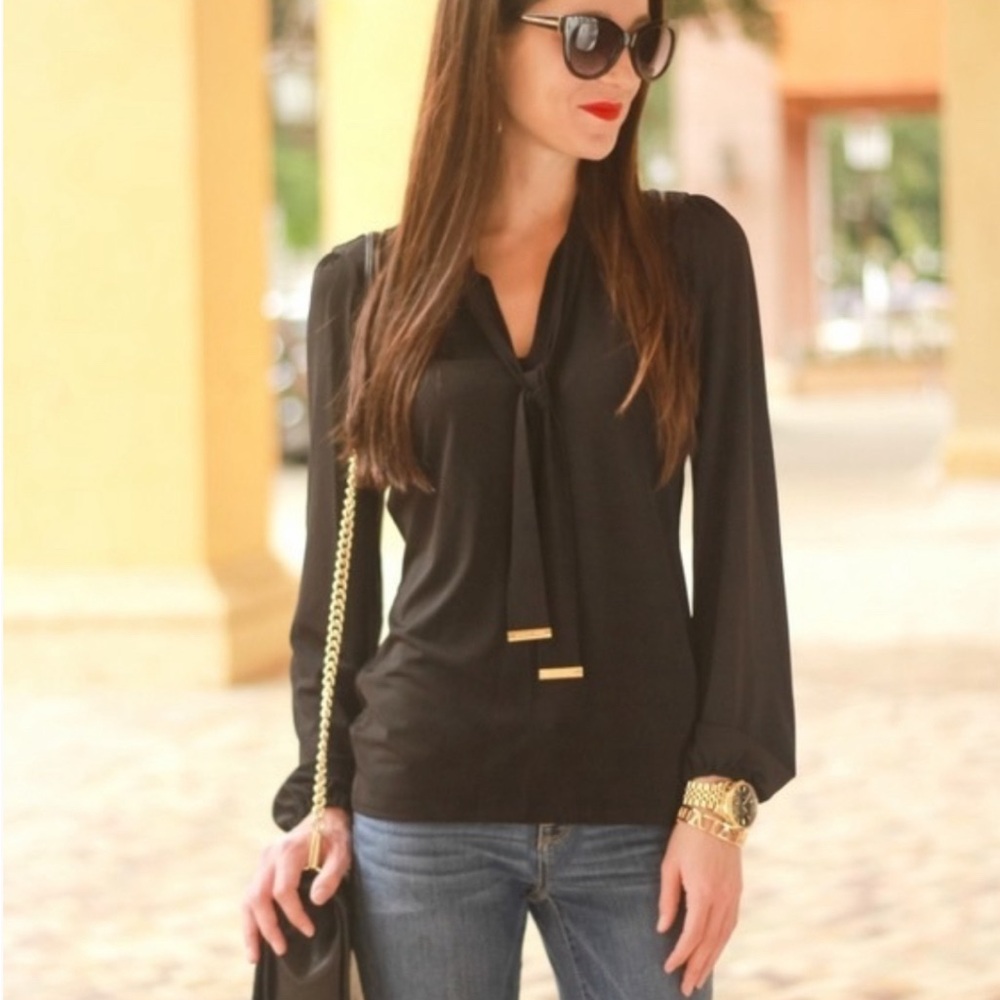 Michael Kors Bow Plaque Blouse